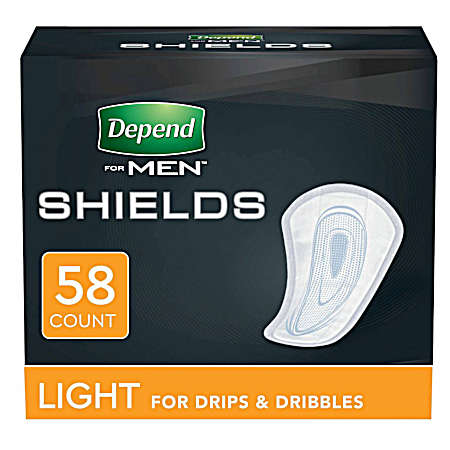 Incontinence Shields/Bladder Control Pads for Men Light Absorbency - 58 Ct