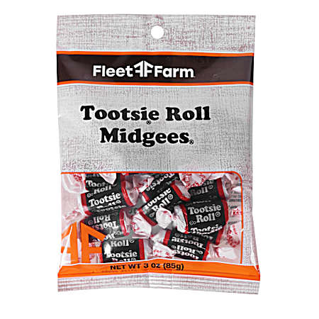 3 oz Tootsie Rolls