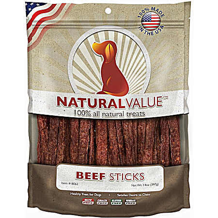 14 oz Soft Chew Beef Sticks for Dogs