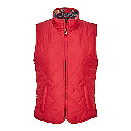 Women's Reversible Sherpa Print Vest