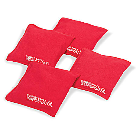 Red 16oz Authentic Cornhole Bean Bags - 4pk