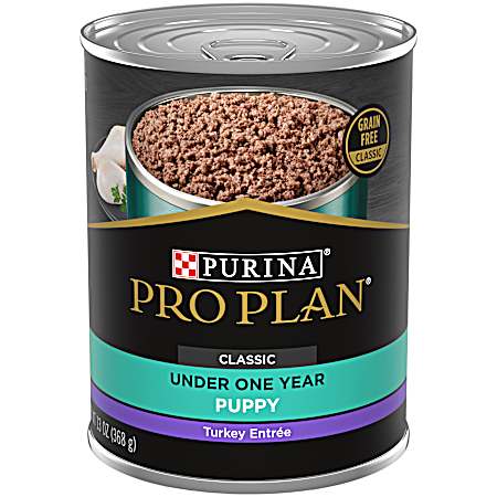Pro Plan Puppy Grain Free Classic Turkey Entrée Wet Dog Food, 13 oz