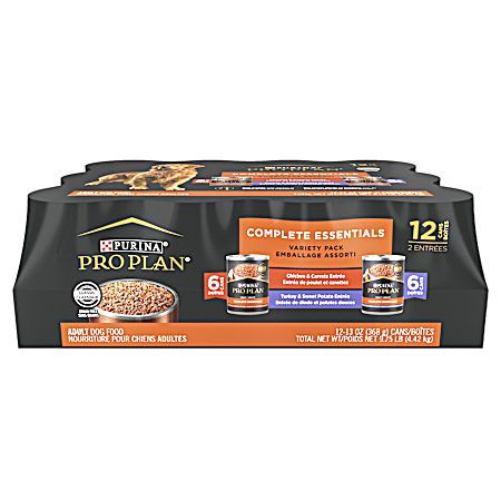 Pro Plan Complete Essentials Grain Free Adult Chicken and Turkey Favorites Wet Dog Food - 12 Pk