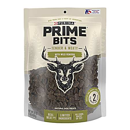 Prime Bits w/ Wild Venison Dog Treats, 16 oz