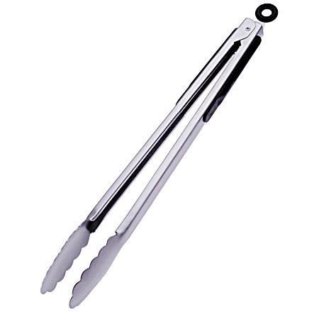 12 in Stainless Steel Santoprene Locking Tongs