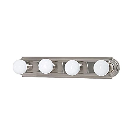 24 in Brushed Nickel 4-Light Vanity Strip Fixture