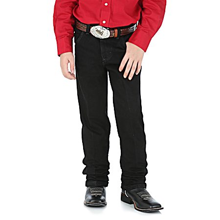 Little Boys' Black Cowboy Cut Jeans