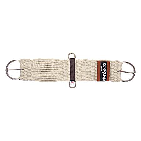 30 in. White Mohair 27 Strand Double Woven Straight Cinch