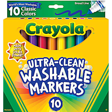 10 ct. Ultra-Clean Washable Classic Broad Line Color Max Markers