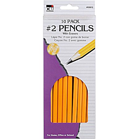 #2 Yellow Pencils - 10 Pk