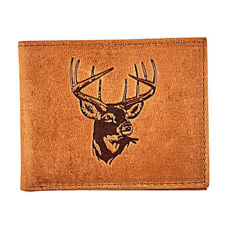 Men's Mossy Oak Deer Embossed Billfold Wallet