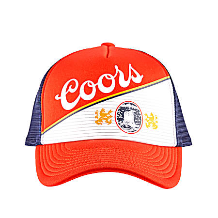Men's Red/Navy Coors Foam Trucker Cap