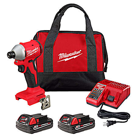 M18 Compact Brushless 1/4 in Hex Impact Driver Kit