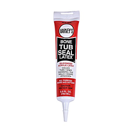5.5 fl oz Bone Siliconized Acrylic Caulk Tub Seal