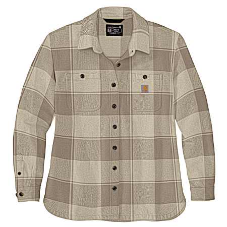 Women's Long Sleeve Button Front Shirt Jacket