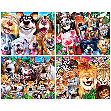 Selfies 100 pc. Puzzles - 4 Pk.