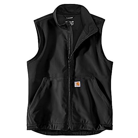 Men's Black Rain Defender Relaxed Fit Softshell Vest