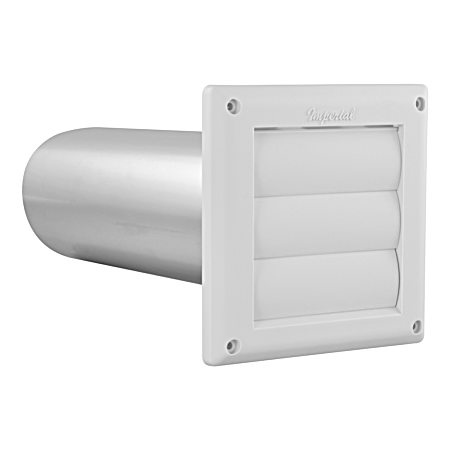 4 in White Louvered Vent Hood