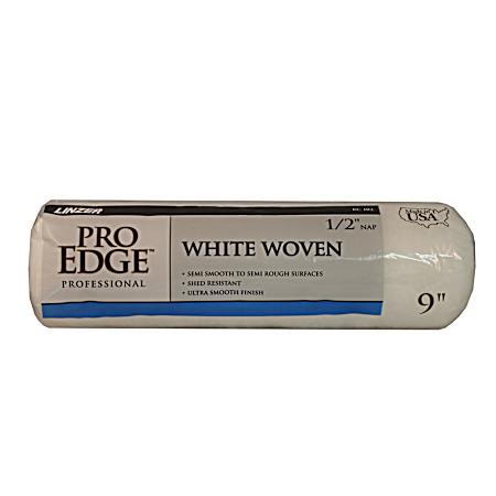 9 in. x 1/2 in. Nap White Woven Lintless Roller Cover