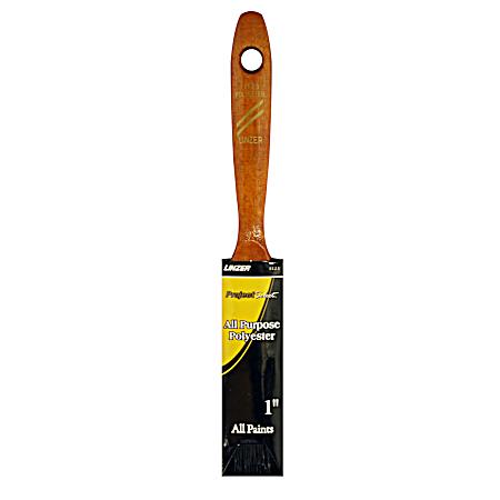 1 in. Latex Varnish Walnut Wood Beavertail Handle Flat Bruish