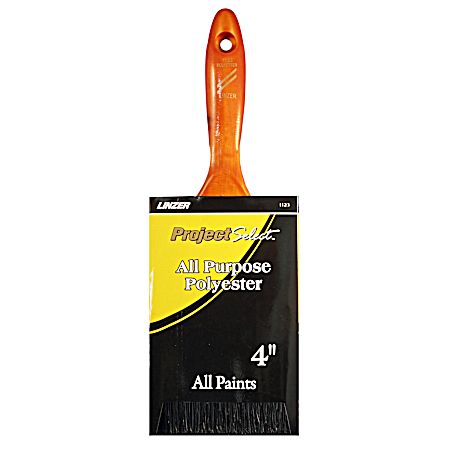 4 in. Latex varnish Walnut Wood Beavertail Handle Flat Brush