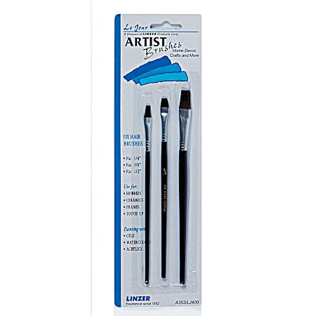 Ox Hair  Artist Brush Set - 3 Pc.