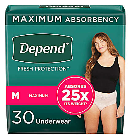 30 ct Medium Adult Incontinence Underwear Max Absorbency