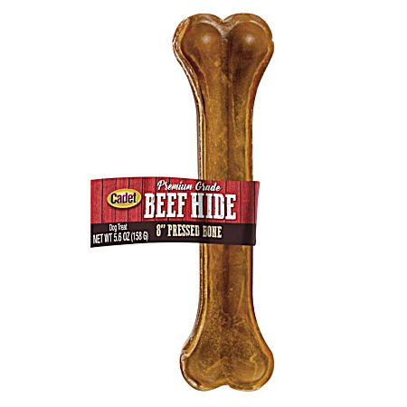 8 in Premium Grade Pressed Beef Hide Bone