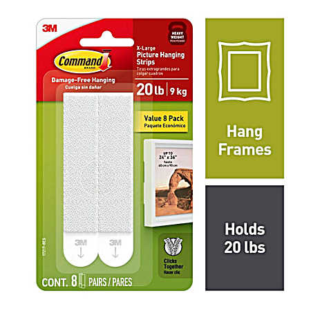 20 lb X-Large Picture Hanging Strips