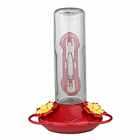 Window-Mounted Glass Hummingbird Feeder