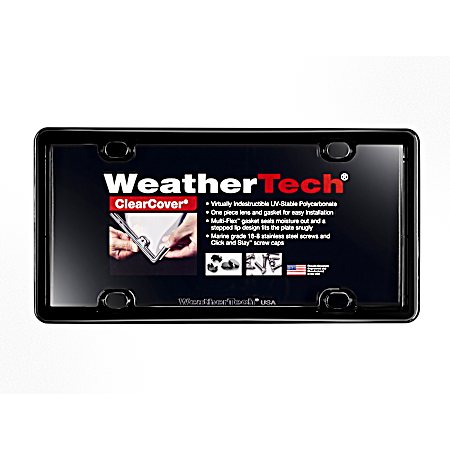 License Frame Clear Cover w/ Black Frame
