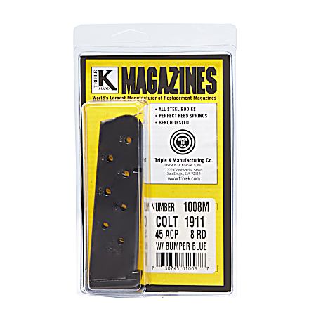1911 .45 ACP 8 Round Magazine Blued w/ Bumper