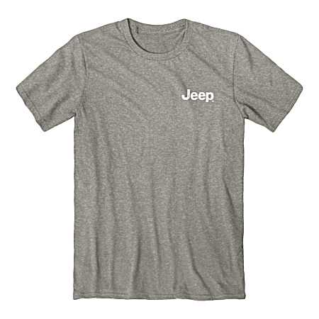 Men's Heather Grey Jeep USA Short Sleeve Shirt