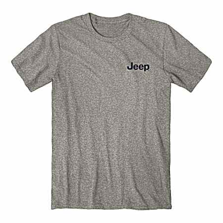Men's Heather Grey Jeep USA Short Sleeve Shirt
