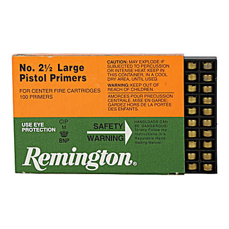 Large Pistol Primers 2-1/2 - 100ct