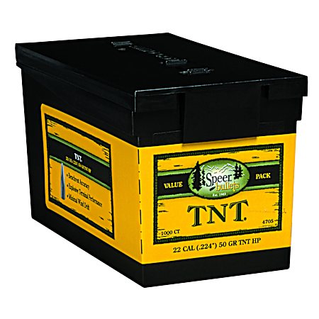 TNT 22cal-50-HP-TNT Bullet Value Pk - 1000 Ct.