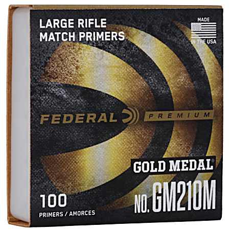 Premium Gold Metal Match Large Rifle Primer - 100 Ct.