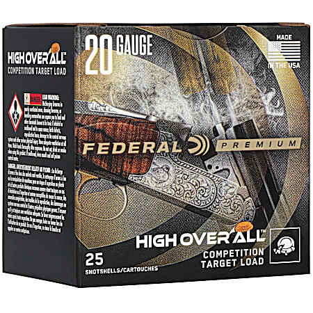 20 Gauge High Overall Target Loads 2-3/4'' 8 Shot Shotshells - 25 Rounds
