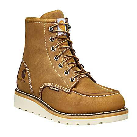 Women’s Tan Waterproof 6 in Moc Toe Wedge Boot
