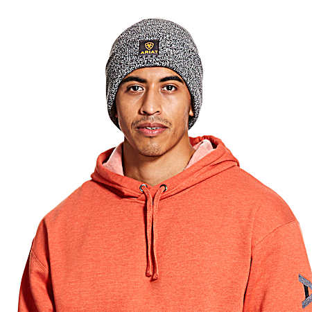 Men's Black/White Heather Watch Beanie