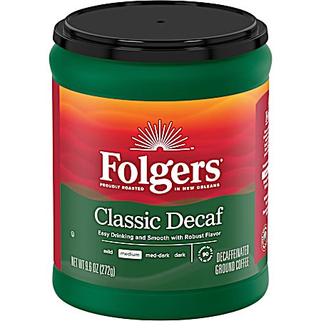 9.6 oz Classic Decaffeinated Ground Coffee