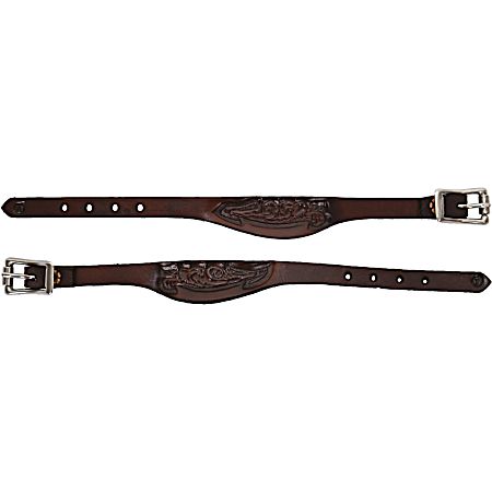 Floral Walnut Flared Stirrup Hobbles