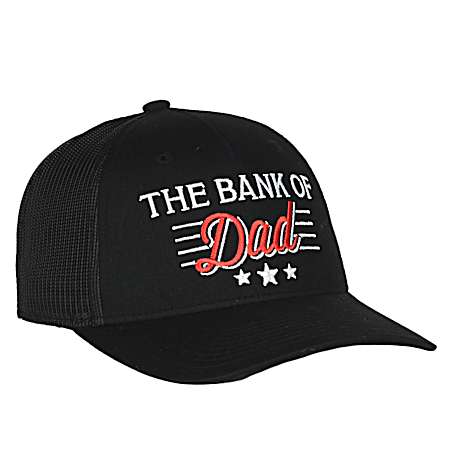 Men's Black Bank Of Dad Fathers Day Cap