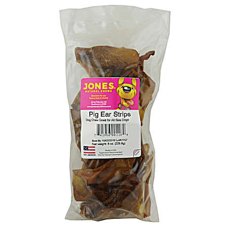 8 oz. Pig Ear Snacks Dog Chews