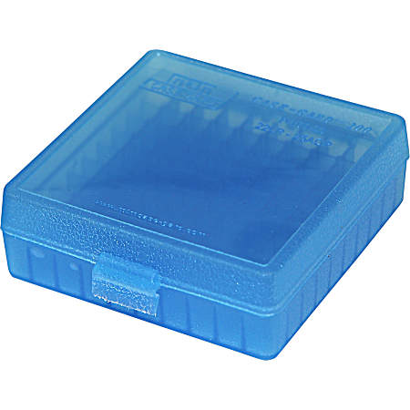 100 Round Blue Flip-Top Ammo Box - .22 LR