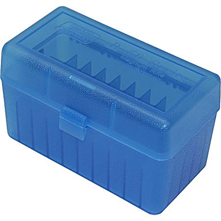 50 Round Blue Flip-Top Ammo Box - 375 Rem