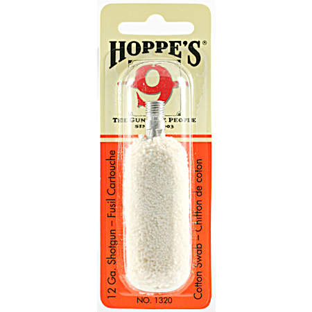 Hoppes Gun Cleaning Swab 1320 12 Gauge Card