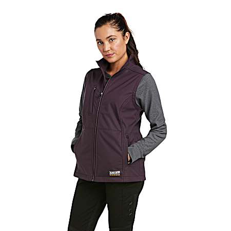 Women's Rebar Plum Perfect Stretch Canvas Softshell Vest
