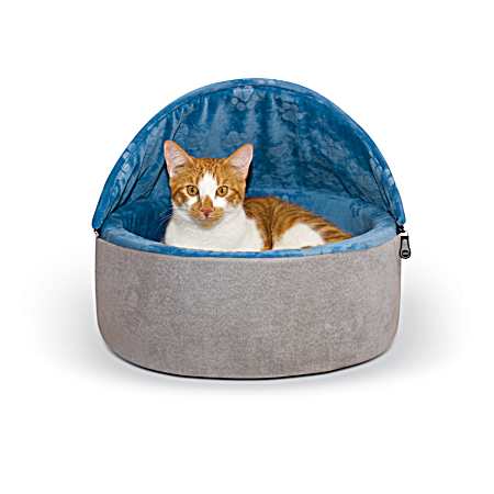 Self-Warming Hooded Kitty Bed