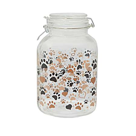 3000mL Clamp Jar W/Paw Print
